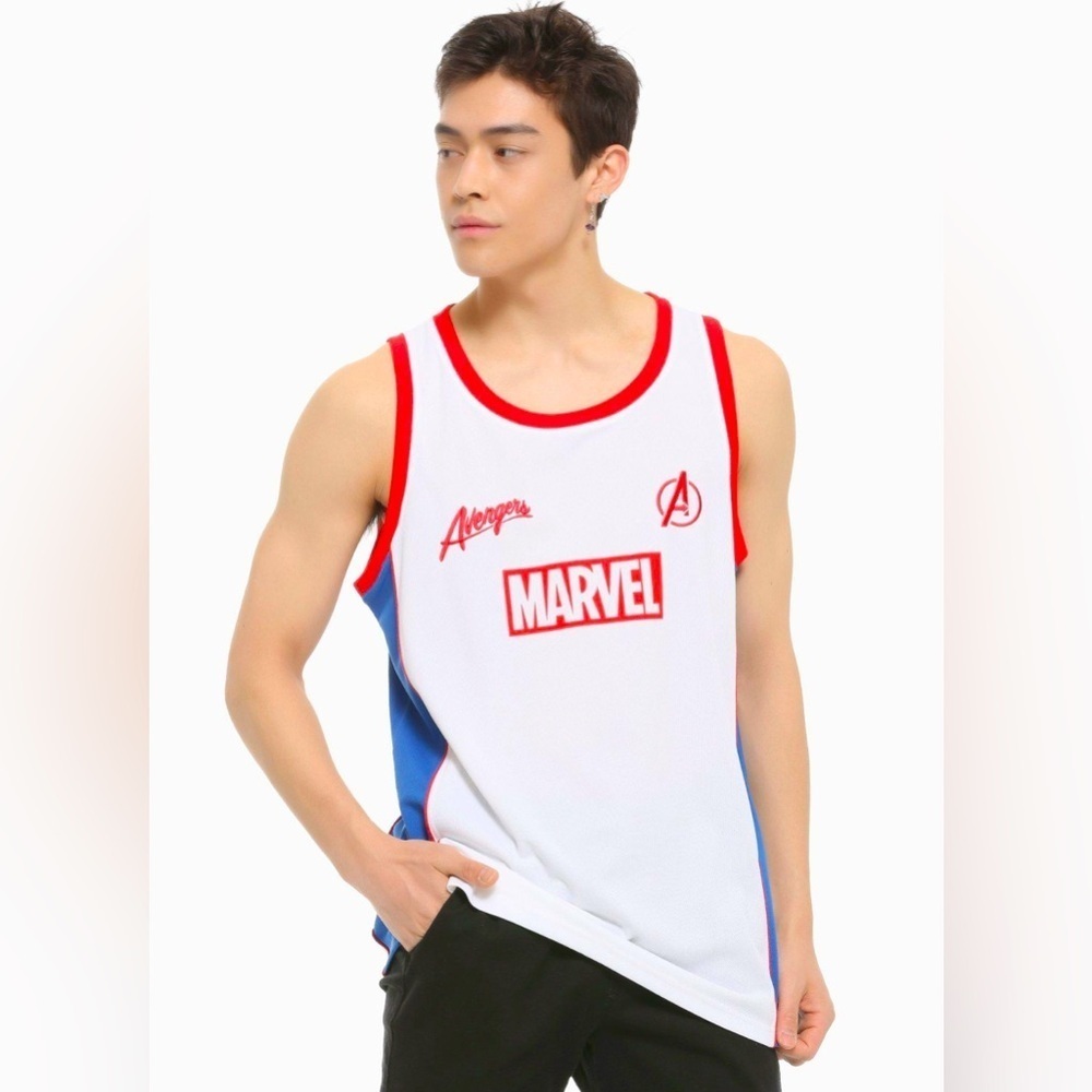 Marvel Avengers Embroidered Appliqué Tank Jersey #63 Size Small